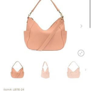 Joy Susan Blush Leather Shoulder Bag